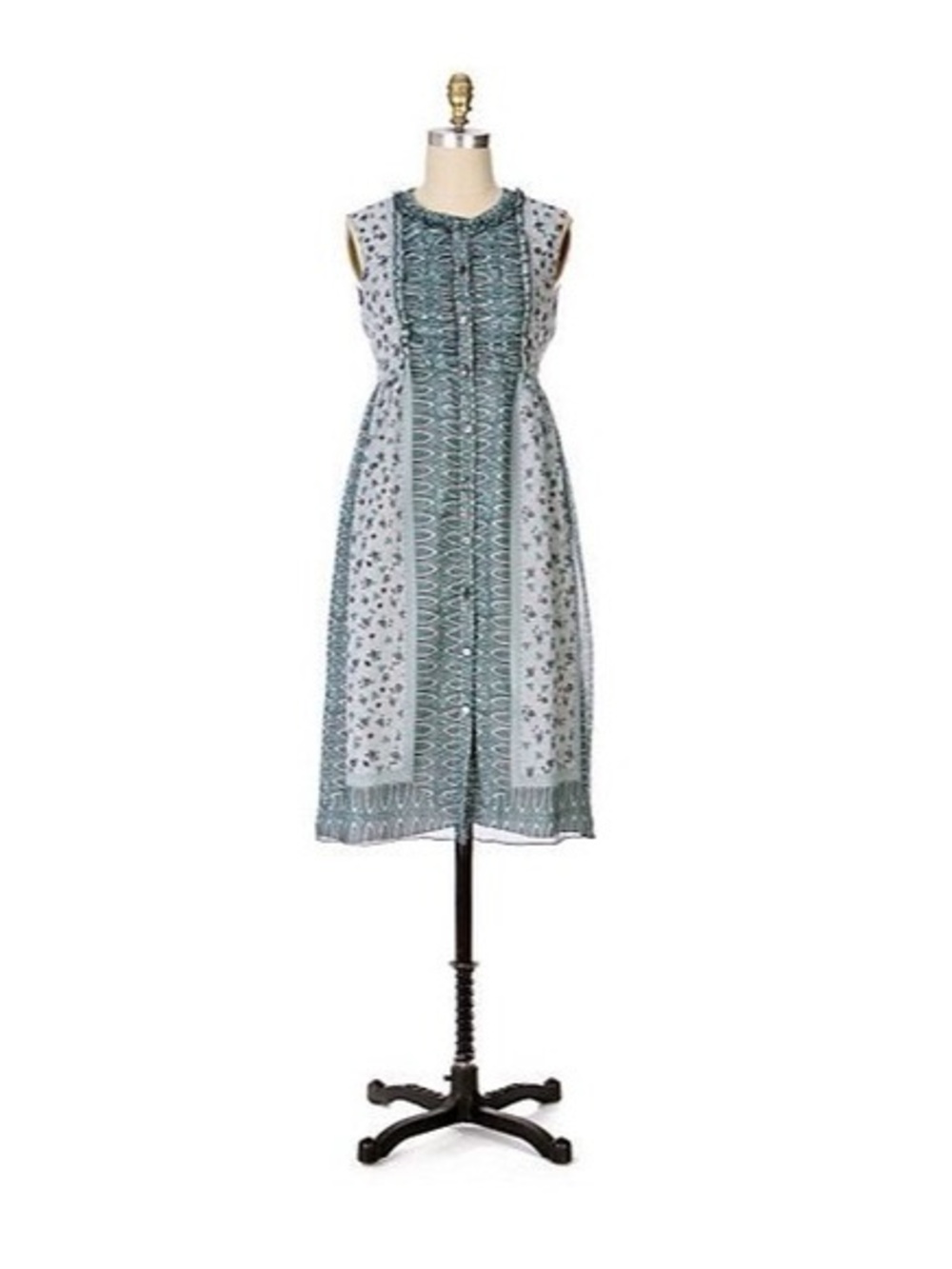Vintage Anthropologie Anna Sui Elaine shift button dress 0